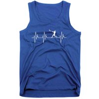 Baseball Player Heartbeat Sports Lover Coach Graphic Meaningful Gift Tank Top