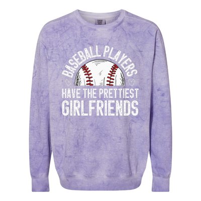 Baseball players have the prettiest girlfriends baseball Colorblast Crewneck Sweatshirt