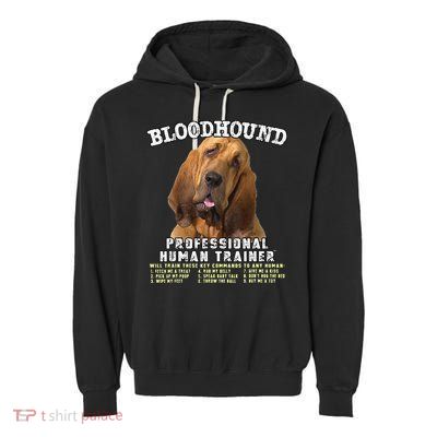 Bloodhound Professional Human Trainer Cute Dog Garment-Dyed Fleece Hoodie