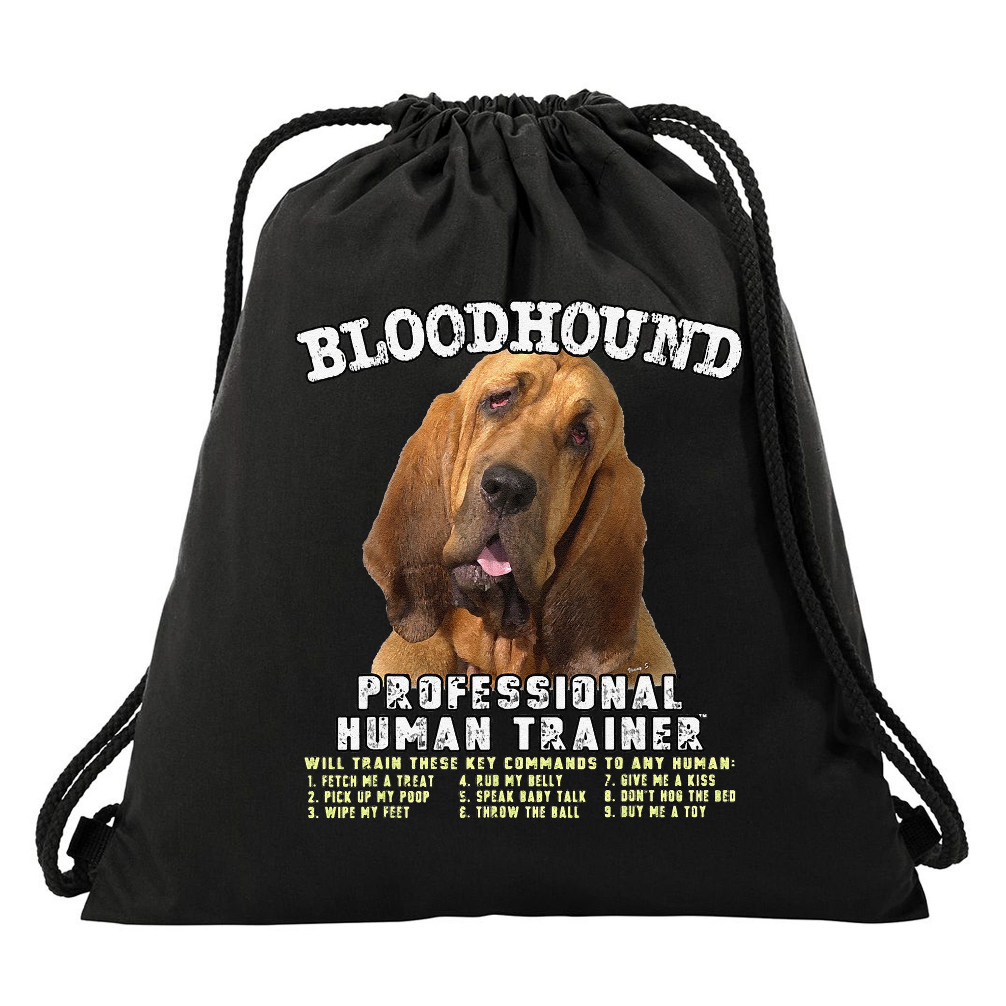Bloodhound Professional Human Trainer Cute Dog Drawstring Bag