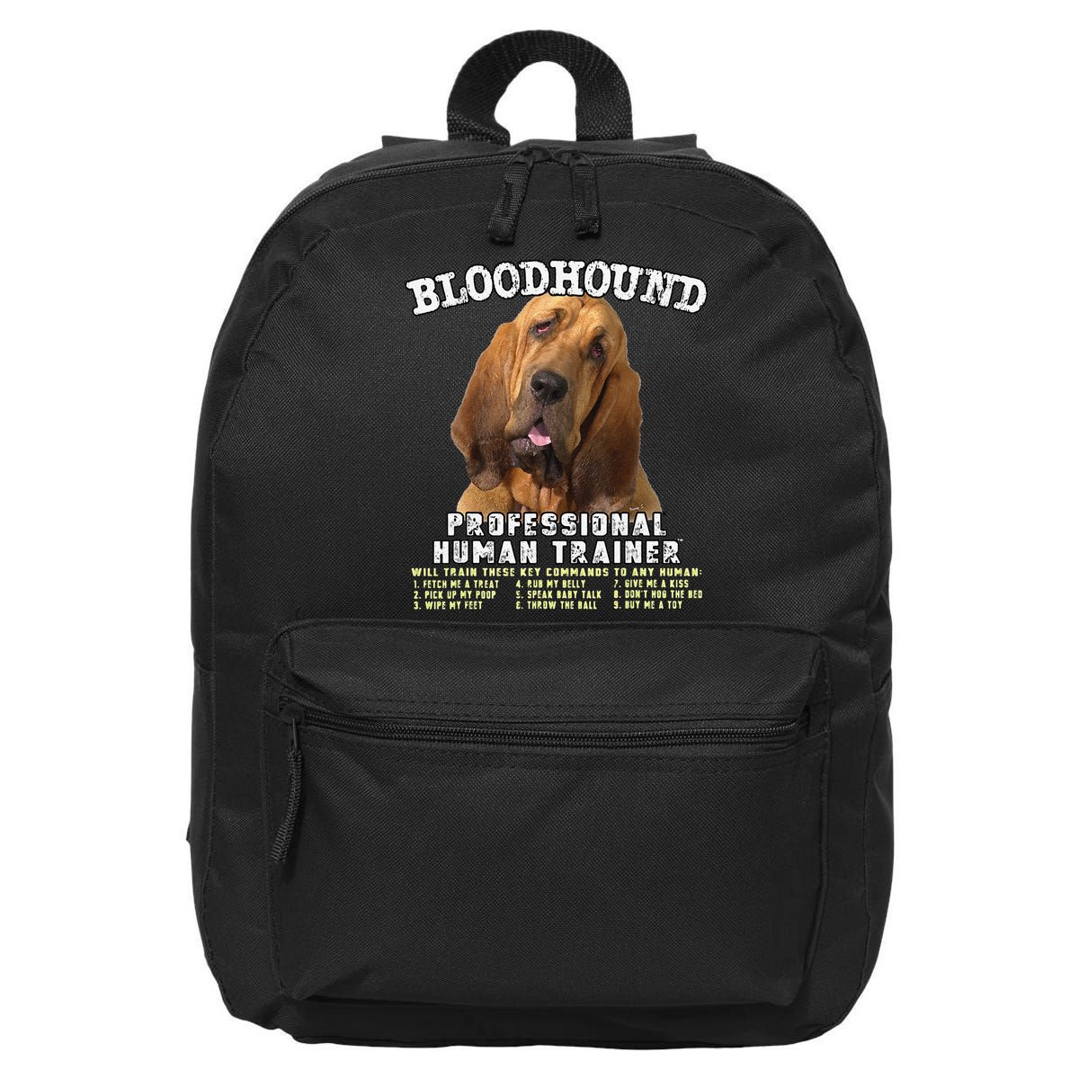 Bloodhound Professional Human Trainer Cute Dog 16 in Basic Backpack