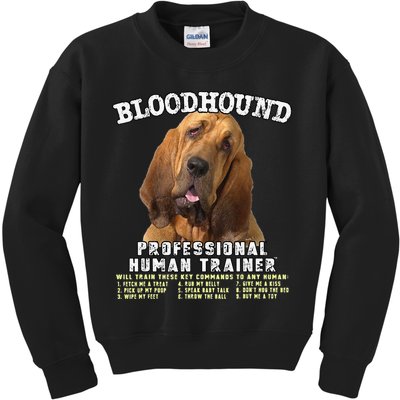 Bloodhound Professional Human Trainer Cute Dog Kids Sweatshirt