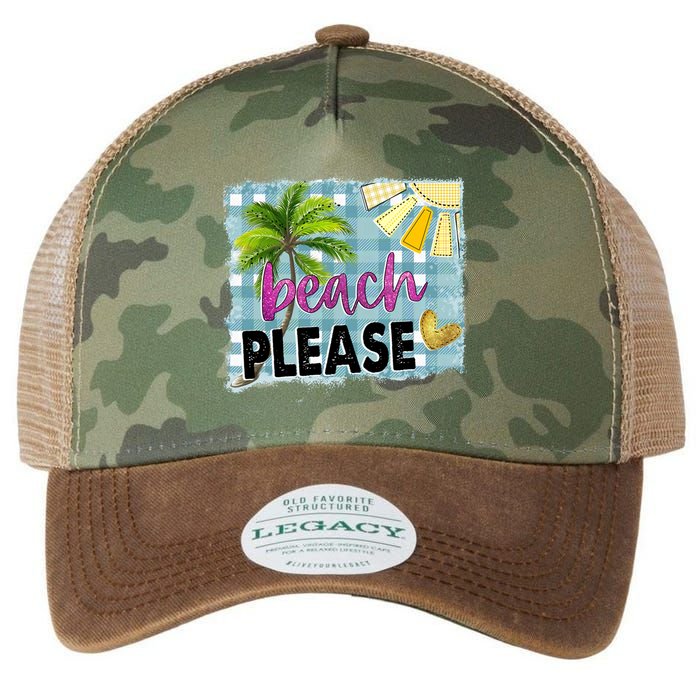 Beach Please Hello Summer Vibes Beach Vacay Summertime Gift Legacy Tie Dye Trucker Hat
