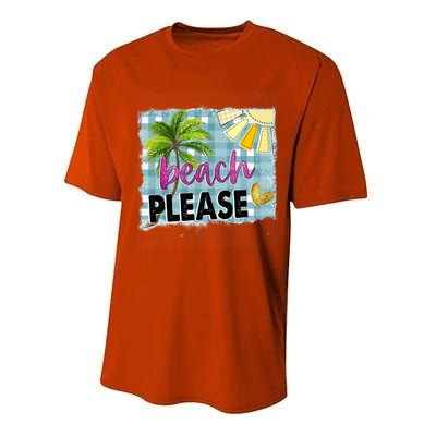 Beach Please Hello Summer Vibes Beach Vacay Summertime Gift Performance Sprint T-Shirt