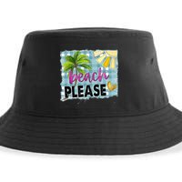 Beach Please Hello Summer Vibes Beach Vacay Summertime Gift Sustainable Bucket Hat