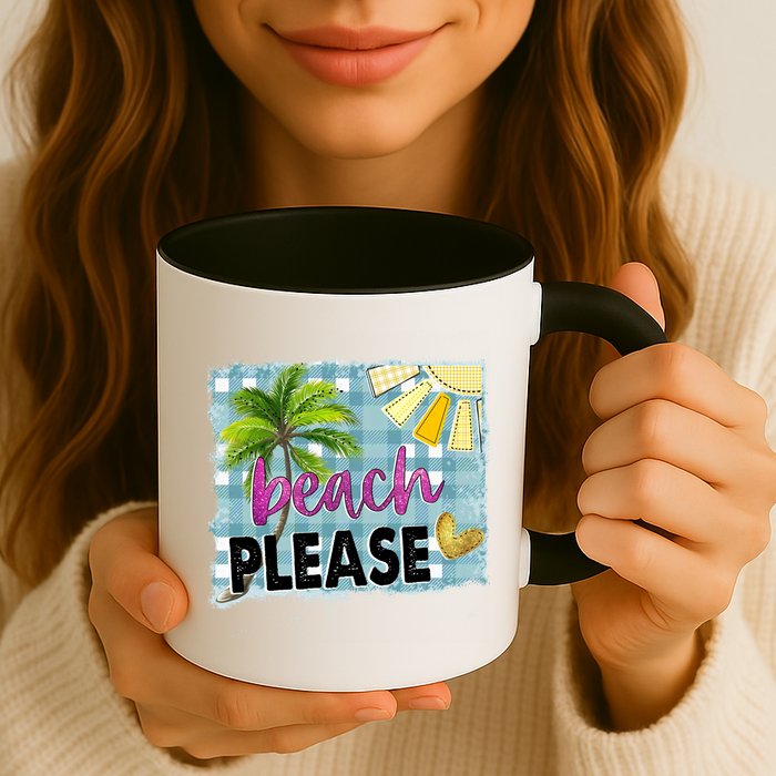 Beach Please Hello Summer Vibes Beach Vacay Summertime Gift Mug