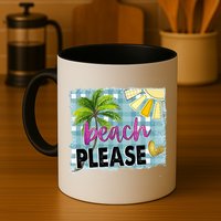 Beach Please Hello Summer Vibes Beach Vacay Summertime Gift Mug