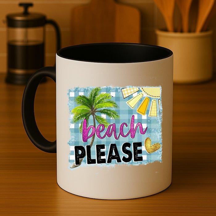 Beach Please Hello Summer Vibes Beach Vacay Summertime Gift Mug
