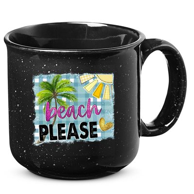 Beach Please Hello Summer Vibes Beach Vacay Summertime Gift 15oz Campfire Ceramic Mug