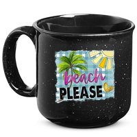 Beach Please Hello Summer Vibes Beach Vacay Summertime Gift 15oz Campfire Ceramic Mug