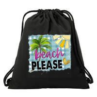 Beach Please Hello Summer Vibes Beach Vacay Summertime Gift Drawstring Bag