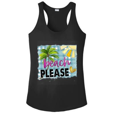 Beach Please Hello Summer Vibes Beach Vacay Summertime Gift Ladies PosiCharge Competitor Racerback Tank