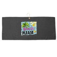 Beach Please Hello Summer Vibes Beach Vacay Summertime Gift Large Microfiber Waffle Golf Towel