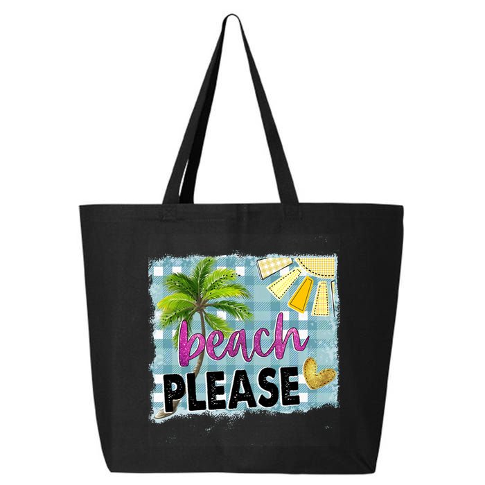 Beach Please Hello Summer Vibes Beach Vacay Summertime Gift 25L Jumbo Tote