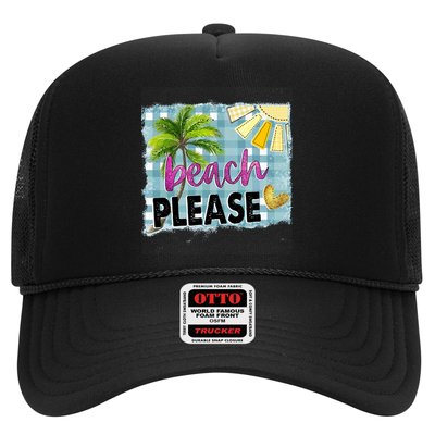 Beach Please Hello Summer Vibes Beach Vacay Summertime Gift Trucker Hat