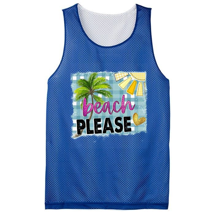 Beach Please Hello Summer Vibes Beach Vacay Summertime Gift Mesh Reversible Basketball Jersey Tank