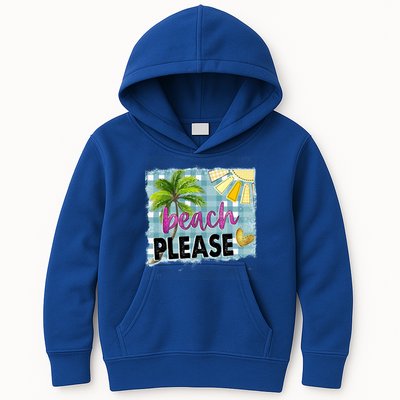 Beach Please Hello Summer Vibes Beach Vacay Summertime Gift Kids Hoodie