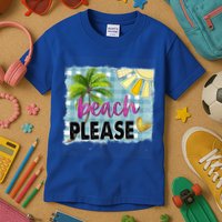 Beach Please Hello Summer Vibes Beach Vacay Summertime Gift Kids T-Shirt
