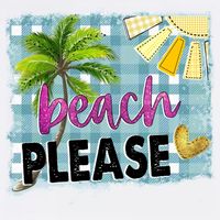 Beach Please Hello Summer Vibes Beach Vacay Summertime Gift Garment-Dyed Sweatshirt