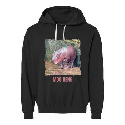 Baby Pygmy Hippo Moo Deng Garment-Dyed Fleece Hoodie