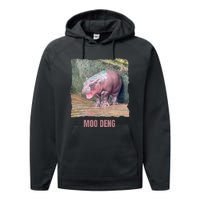 Baby Pygmy Hippo Moo Deng Performance Fleece Hoodie