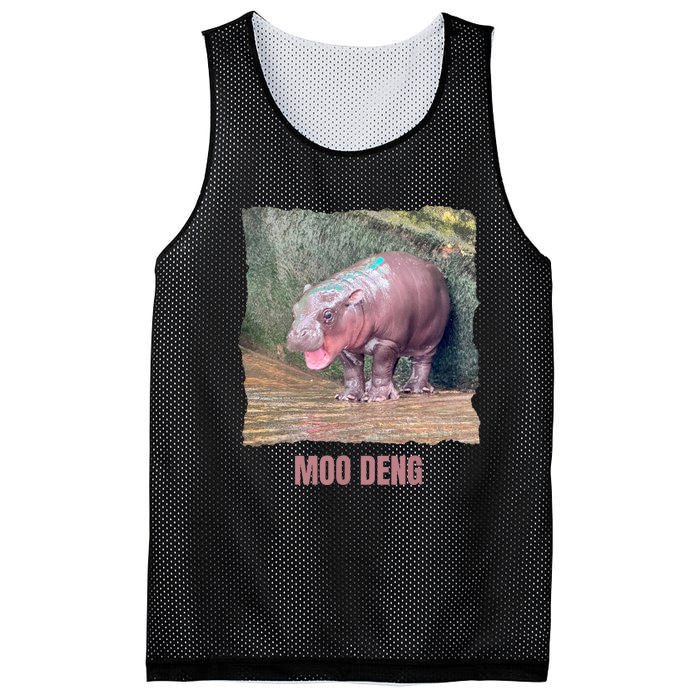 Baby Pygmy Hippo Moo Deng Mesh Reversible Basketball Jersey Tank