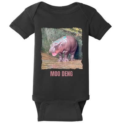 Baby Pygmy Hippo Moo Deng Baby Bodysuit