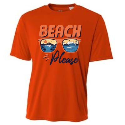 Beach Please Hello Summer Vibes Beach Vacay Summertime Meaningful Gift Cooling Performance Crew T-Shirt