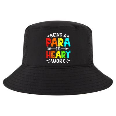 Being Para Heart Work Paraprofessional Back To School Cool Comfort Performance Bucket Hat