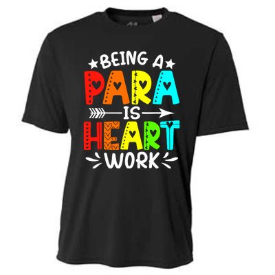 Being Para Heart Work Paraprofessional Back To School Cooling Performance Crew T-Shirt