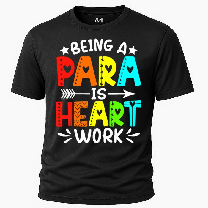 Being Para Heart Work Paraprofessional Back To School Cooling Performance Crew T-Shirt