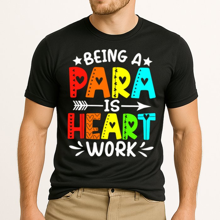 Being Para Heart Work Paraprofessional Back To School Cooling Performance Crew T-Shirt