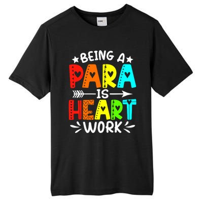 Being Para Heart Work Paraprofessional Back To School Tall Fusion ChromaSoft Performance T-Shirt