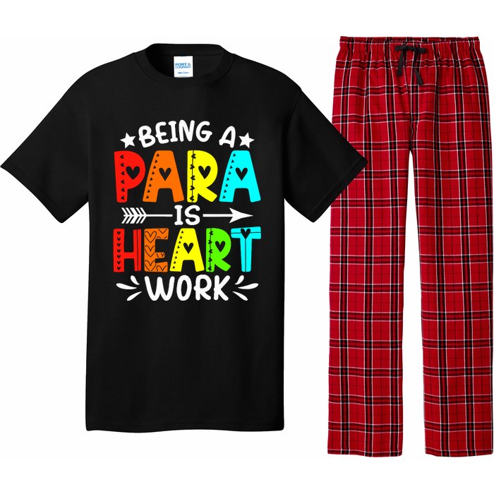 Being Para Heart Work Paraprofessional Back To School Pajama Set