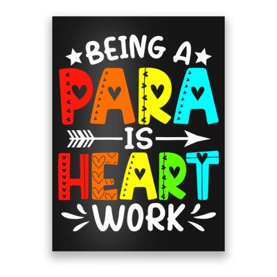 Being Para Heart Work Paraprofessional Back To School Poster