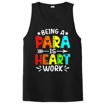 Being Para Heart Work Paraprofessional Back To School PosiCharge Competitor Tank