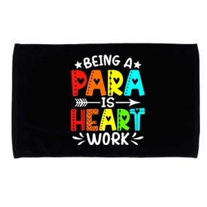 Being Para Heart Work Paraprofessional Back To School Microfiber Hand Towel