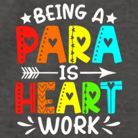 Being Para Heart Work Paraprofessional Back To School Vector Backpack