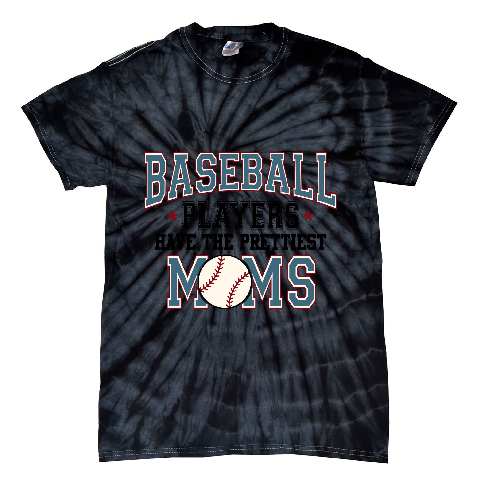 Baseball Players Have The Prettiest Moms Retro Game Day Tie-Dye T-Shirt