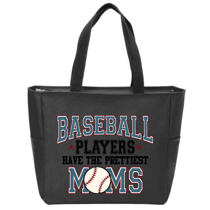 Baseball Players Have The Prettiest Moms Retro Game Day Zip Tote Bag