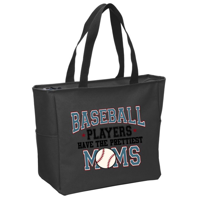 Baseball Players Have The Prettiest Moms Retro Game Day Zip Tote Bag