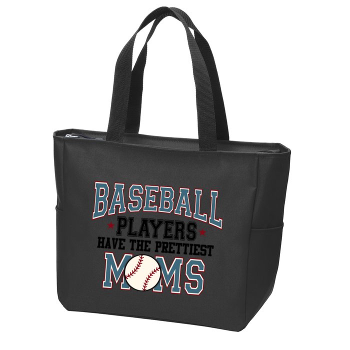 Baseball Players Have The Prettiest Moms Retro Game Day Zip Tote Bag