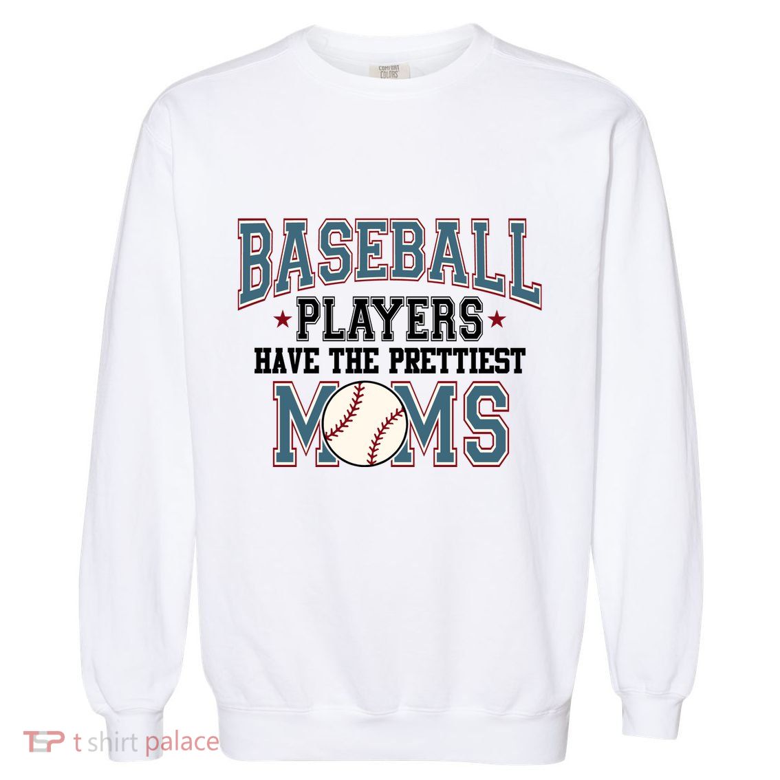 Baseball Players Have The Prettiest Moms Retro Game Day Garment-Dyed Sweatshirt