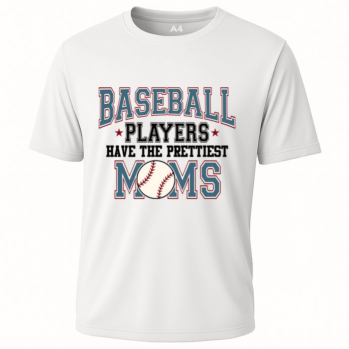 Baseball Players Have The Prettiest Moms Retro Game Day Cooling Performance Crew T-Shirt