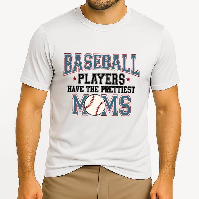 Baseball Players Have The Prettiest Moms Retro Game Day Cooling Performance Crew T-Shirt