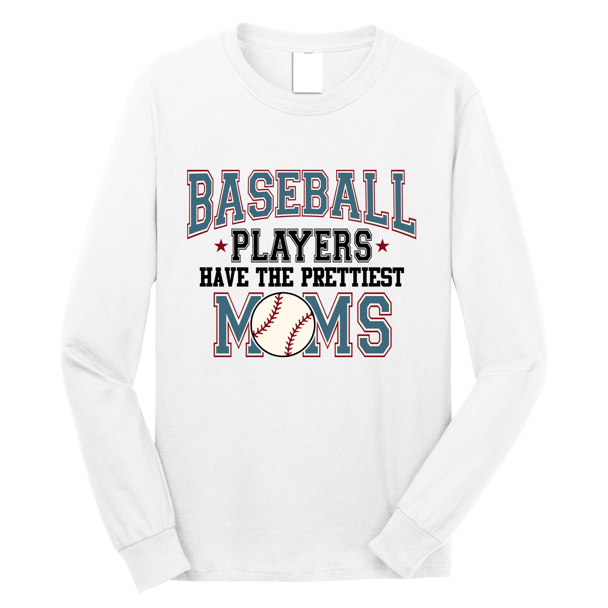 Baseball Players Have The Prettiest Moms Retro Game Day Long Sleeve Shirt