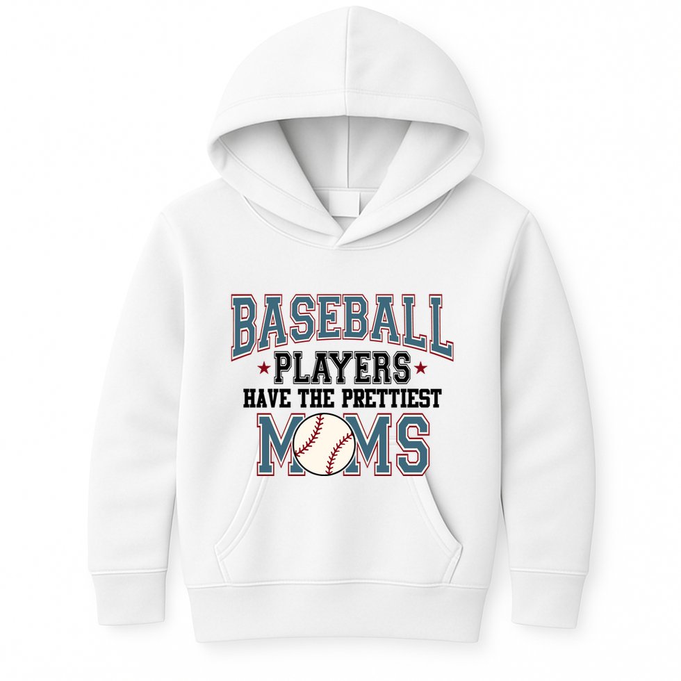 Baseball Players Have The Prettiest Moms Retro Game Day Kids Hoodie