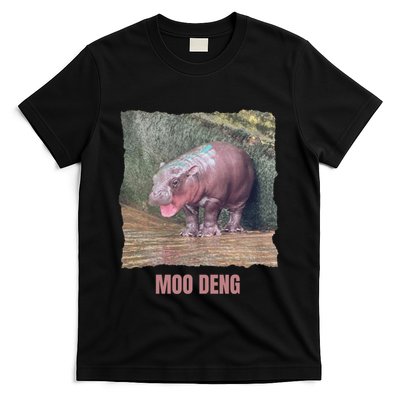 Baby Pygmy Hippo Moo Deng Funny T-Shirt