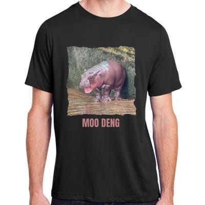 Baby Pygmy Hippo Moo Deng Funny Adult ChromaSoft Performance T-Shirt