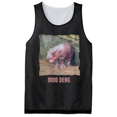 Baby Pygmy Hippo Moo Deng Funny Mesh Reversible Basketball Jersey Tank